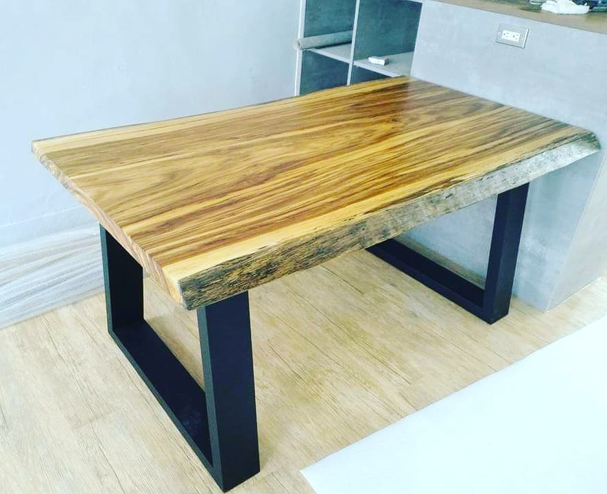 非洲斑馬木原木桌