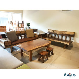 客廳 斑馬木椅 非洲柚木椅 所羅門檜木桌