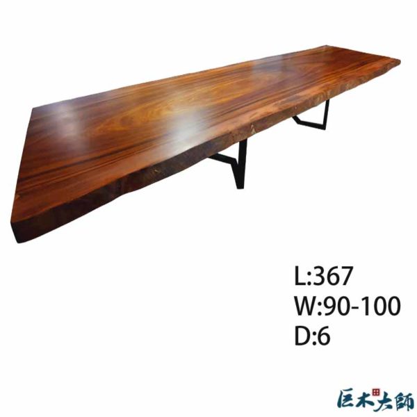 特大長型原木桌板 沉穩色澤簡約版型